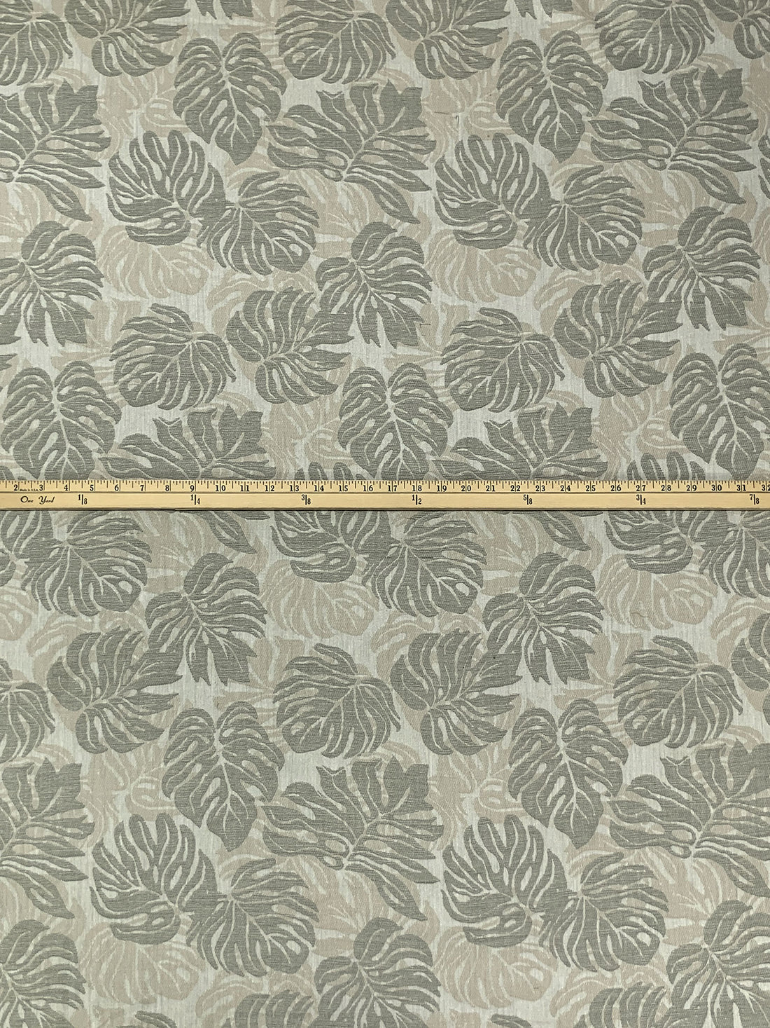 Old Bamboo/Briarwood Tan/Off-White 100% Polyester Floral Jacquard Woven 54W