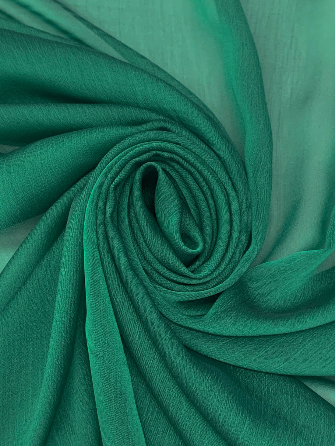 Soft Cyan Green/Black 100% Polyester Iridescent Chiffon 56W