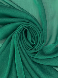 Soft Cyan Green/Black 100% Polyester Iridescent Chiffon 56W