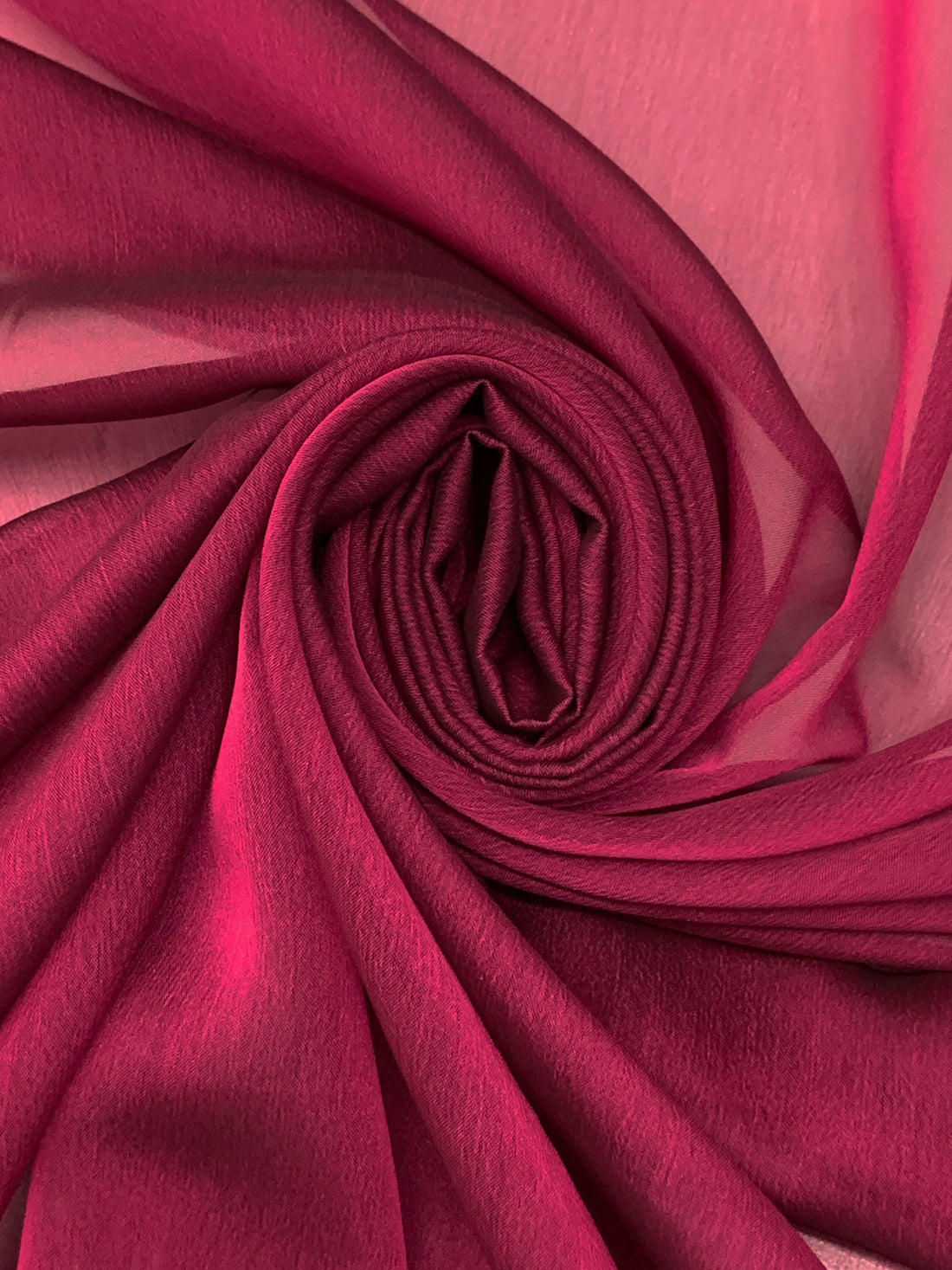 Brink Pink/Black 100% Polyester Iridescent Chiffon 56W