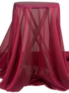 Brink Pink/Black 100% Polyester Iridescent Chiffon 56W