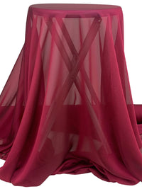 Brink Pink/Black 100% Polyester Iridescent Chiffon 56W