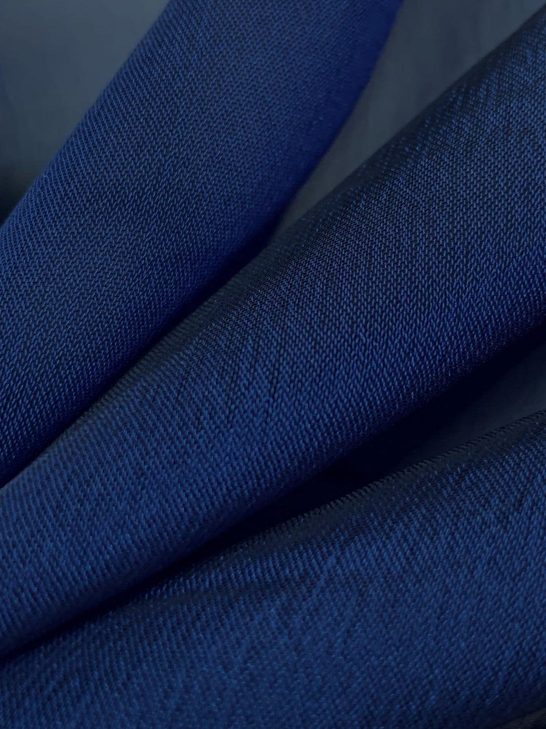 Cobalt Blue/Black 100% Polyester Iridescent Chiffon 56W