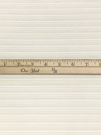Pale Ivory/Taupe 100% Cupro Rayon Yarn-Dyed Horizontal Stripe Twill Weave Lining - Imported From Italy - 56W
