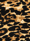 Black/Maple Syrup/Honeywheat/White Polyester/Lycra Animal Print Double Brushed Knit - NY Designer - 58W