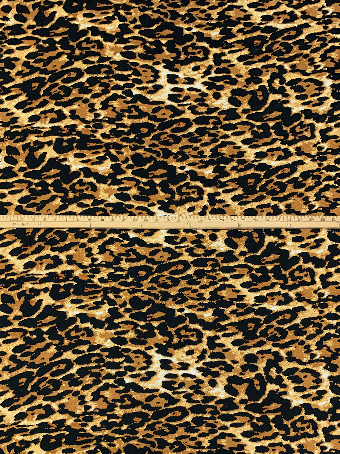 Black/Maple Syrup/Honeywheat/White Polyester/Lycra Animal Print Double Brushed Knit - NY Designer - 58W