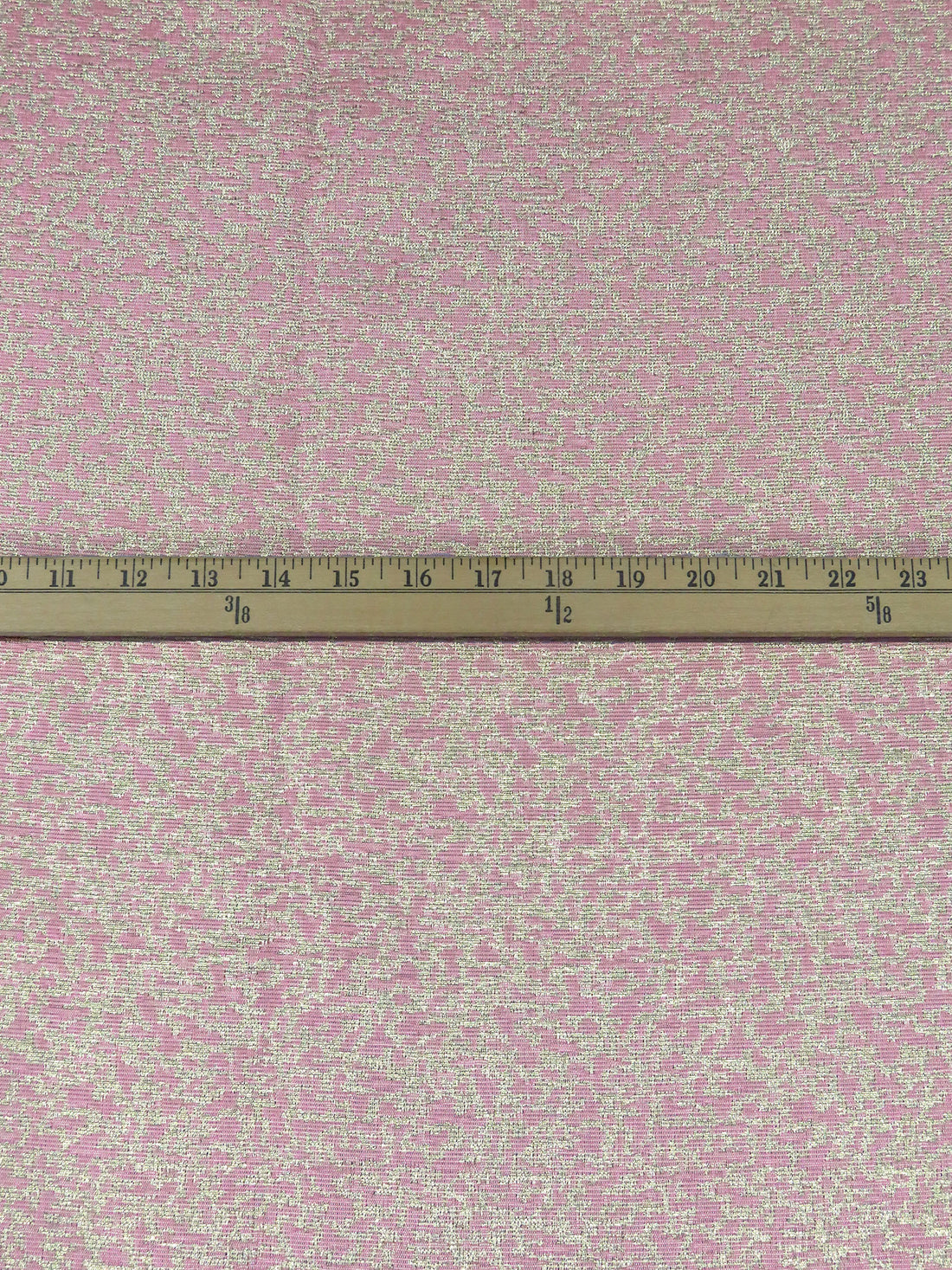 Pink Pearl/Off-White/Gold Polyester/Metallic Animal Weave Metallic Jacquard 56W