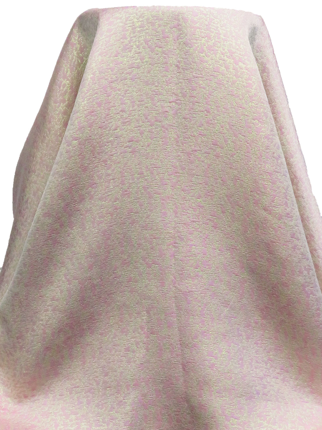 Pink Pearl/Off-White/Gold Polyester/Metallic Animal Weave Metallic Jacquard 56W
