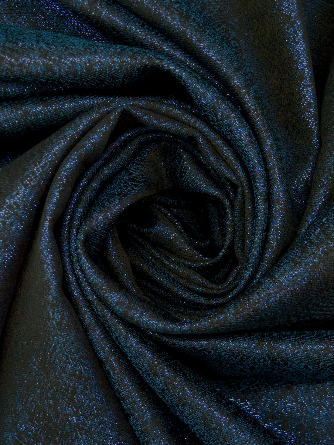 Black/Dark Blue/Navy Teal Polyester/Metallic Metallic Woven 54W