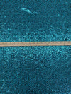 Teal Shadow/Baltic Sea Polyester/Lycra Abstract Design Flip and Mini Sequins On Netting 50W