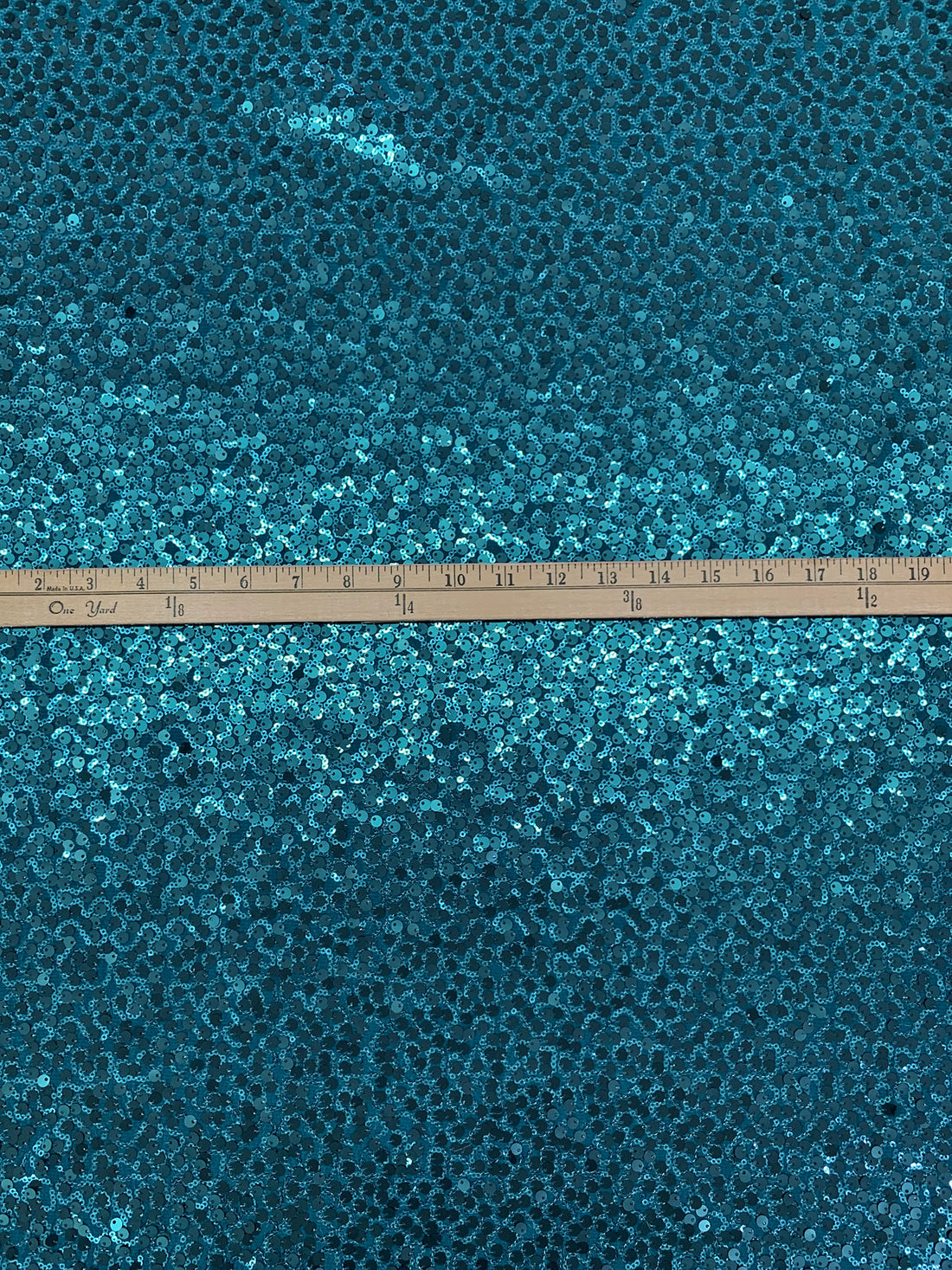 Teal Shadow/Baltic Sea Polyester/Lycra Abstract Design Flip and Mini Sequins On Netting 50W