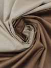 Chocolate Brown/Oatmeal/Silver Polyester/Metallic Double-Faced Ottoman Satin Suiting 56W