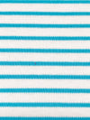 Pacific Blue/White Cotton/Polyester Horizontal Stripe Interlock Knit 62W