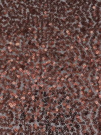 Royal Brown 100% Polyester Mini Sequins On Netting 55W