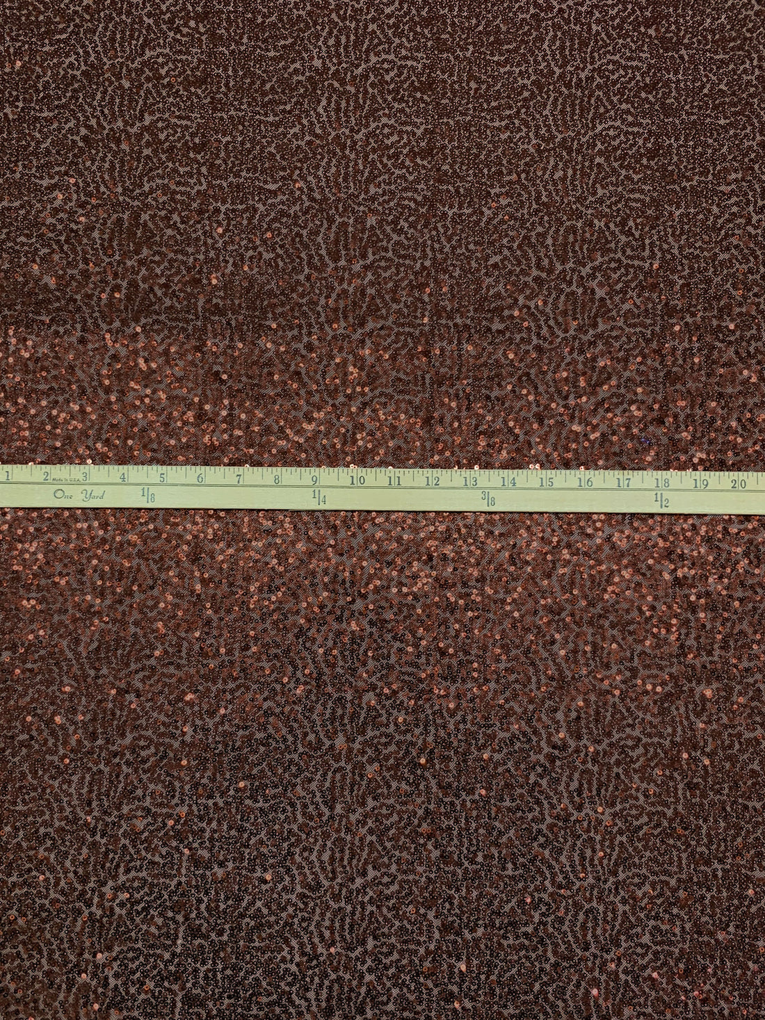 Royal Brown 100% Polyester Mini Sequins On Netting 55W