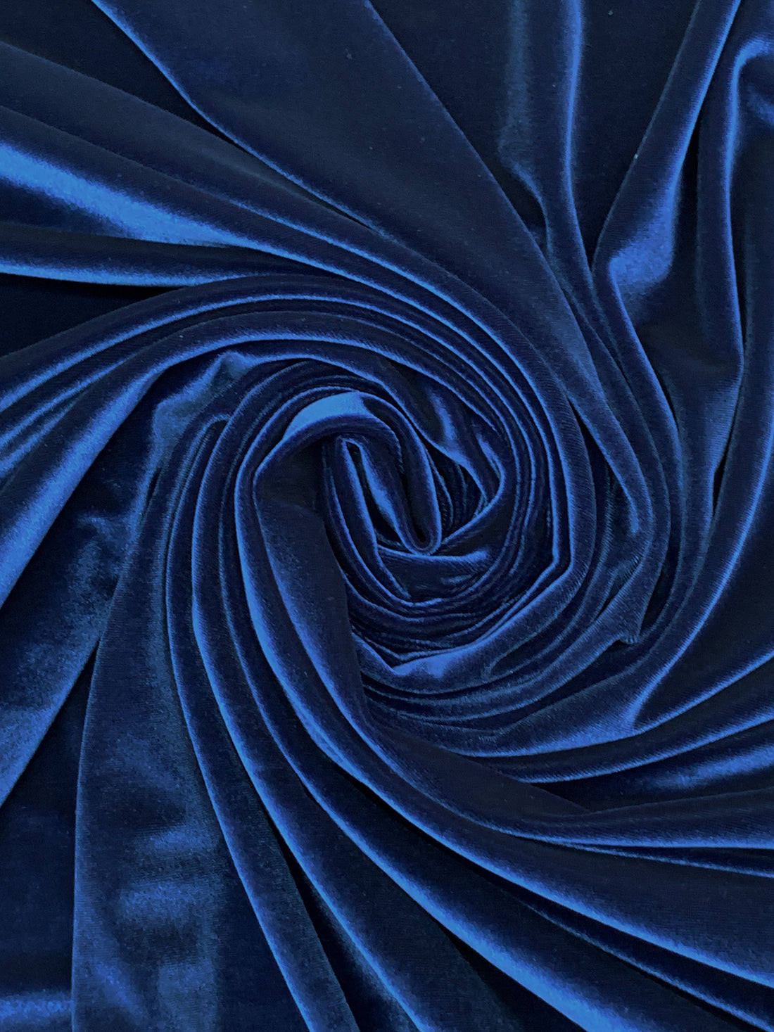 Deep Sapphire Polyester/Lycra Stretch Velvet Knit 58W