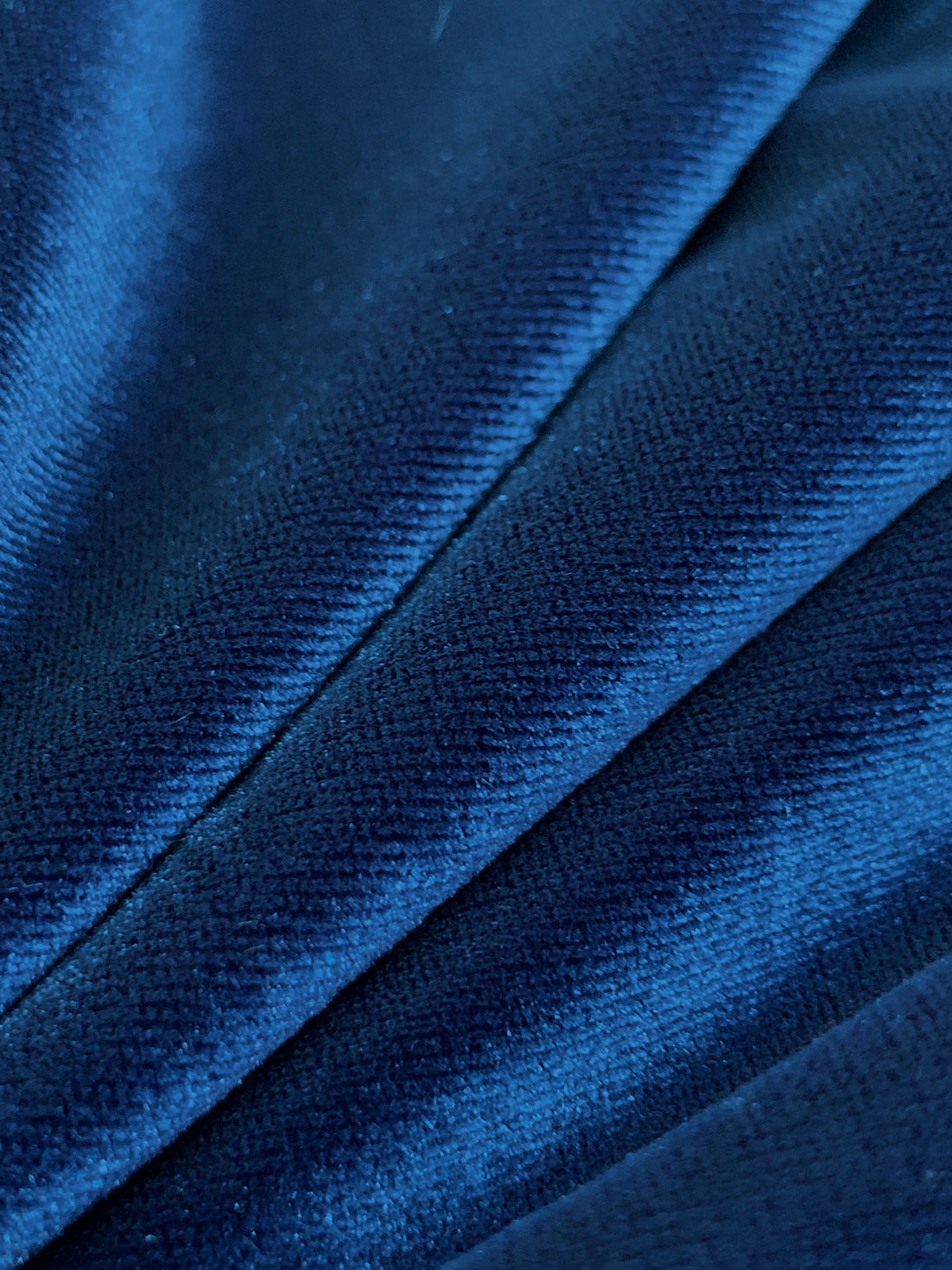 Deep Sapphire Polyester/Lycra Stretch Velvet Knit 58W