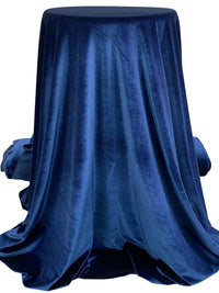 Deep Sapphire Polyester/Lycra Stretch Velvet Knit 58W