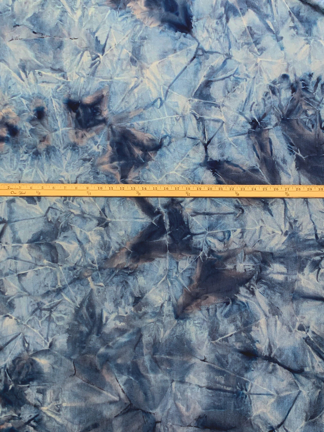 Admiral Blue/Pewter Blue Polyester/Lycra Tie-Dye Stretch Velvet Knit 59W
