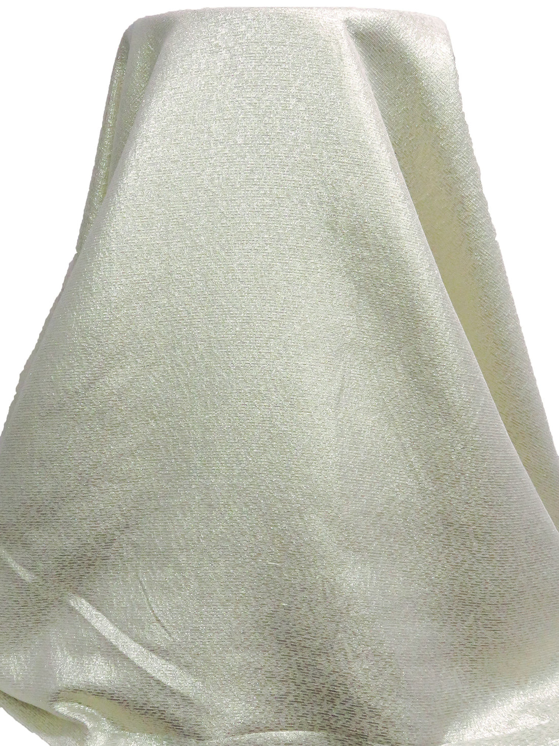 White/Gold/Silver Polyester/Metallic Slubbed Suiting 54W