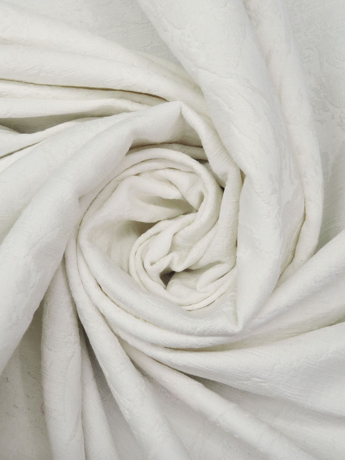 Off-White 100% Polyester Abstract Weave Jacquard Twill 55W