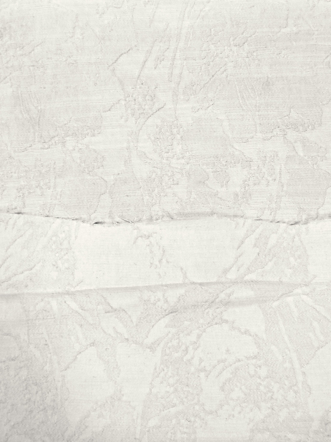 Off-White 100% Polyester Abstract Weave Jacquard Twill 55W