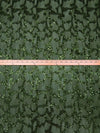Dark Forest Green Polyester/Lycra Abstract Sequins On Mesh Knit 55W