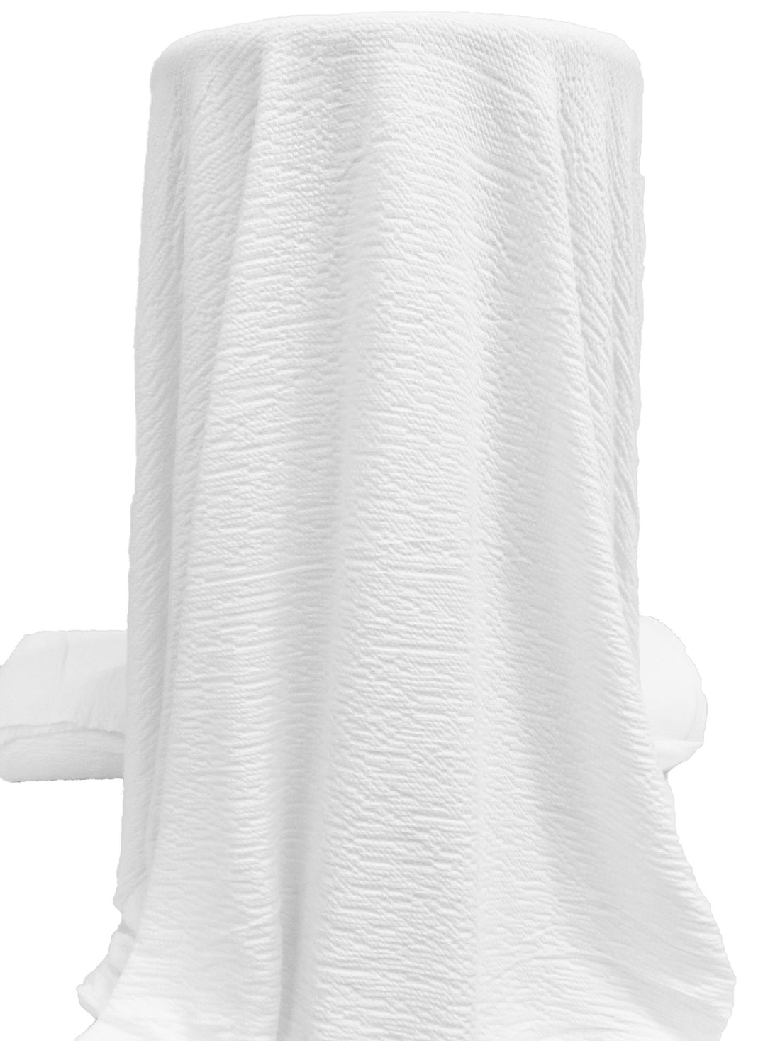 Snow White Polyester/Lycra Puckered Knit 55W