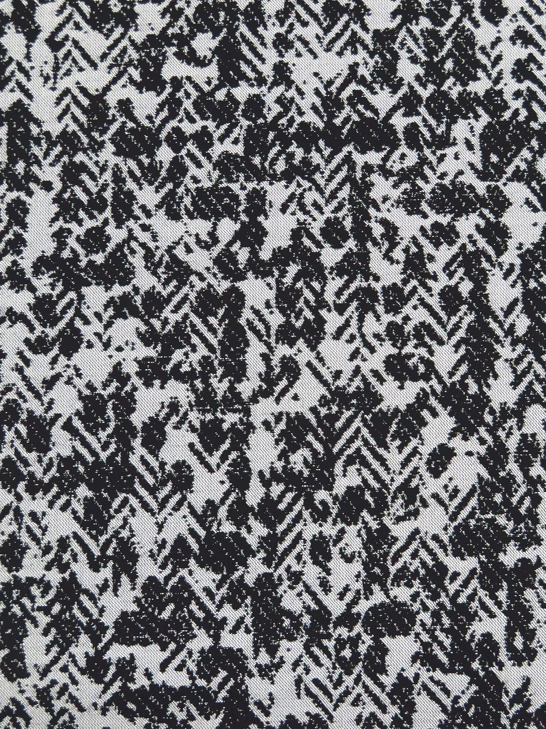 Black/Silver 100% Polyester Abstract Weave Jacquard Woven 58W