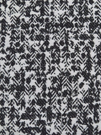 Black/Silver 100% Polyester Abstract Weave Jacquard Woven 58W