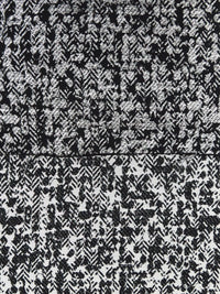 Black/Silver 100% Polyester Abstract Weave Jacquard Woven 58W