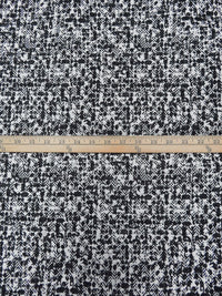 Black/Silver 100% Polyester Abstract Weave Jacquard Woven 58W