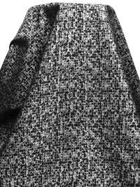 Black/Silver 100% Polyester Abstract Weave Jacquard Woven 58W