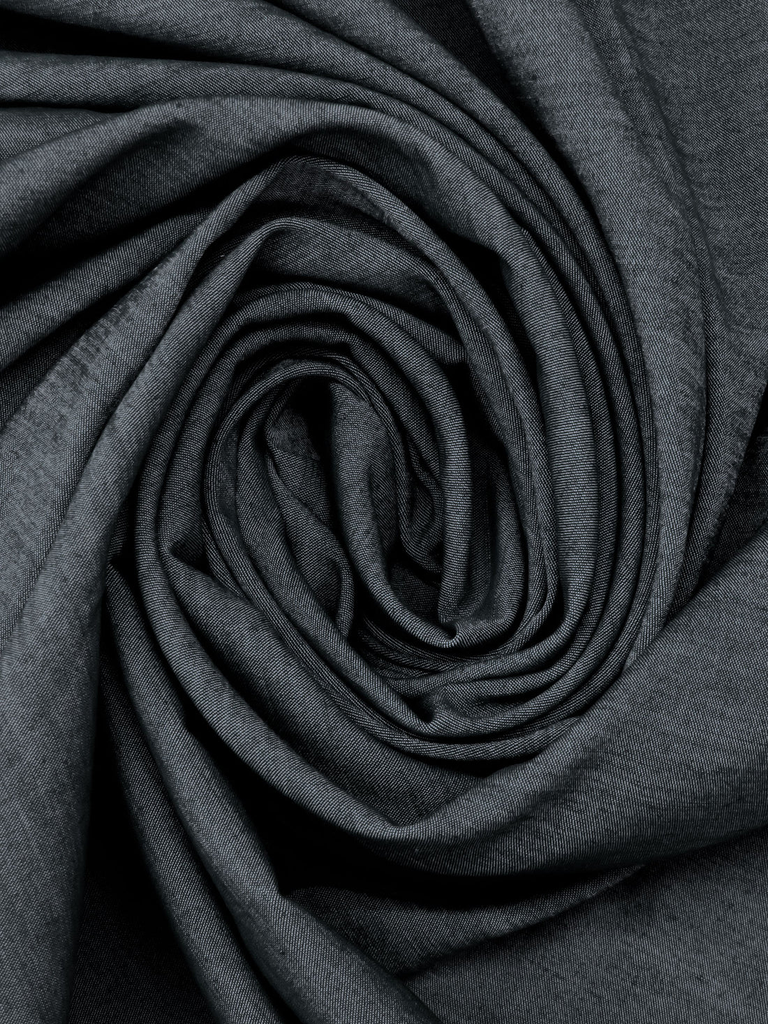 Outer Space Blue Polyester/Rayon/Lycra Satin-Backed Denim Chambray - NY Designer - 53W