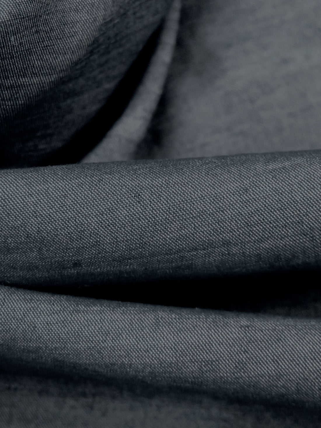 Outer Space Blue Polyester/Rayon/Lycra Satin-Backed Denim Chambray - NY Designer - 53W