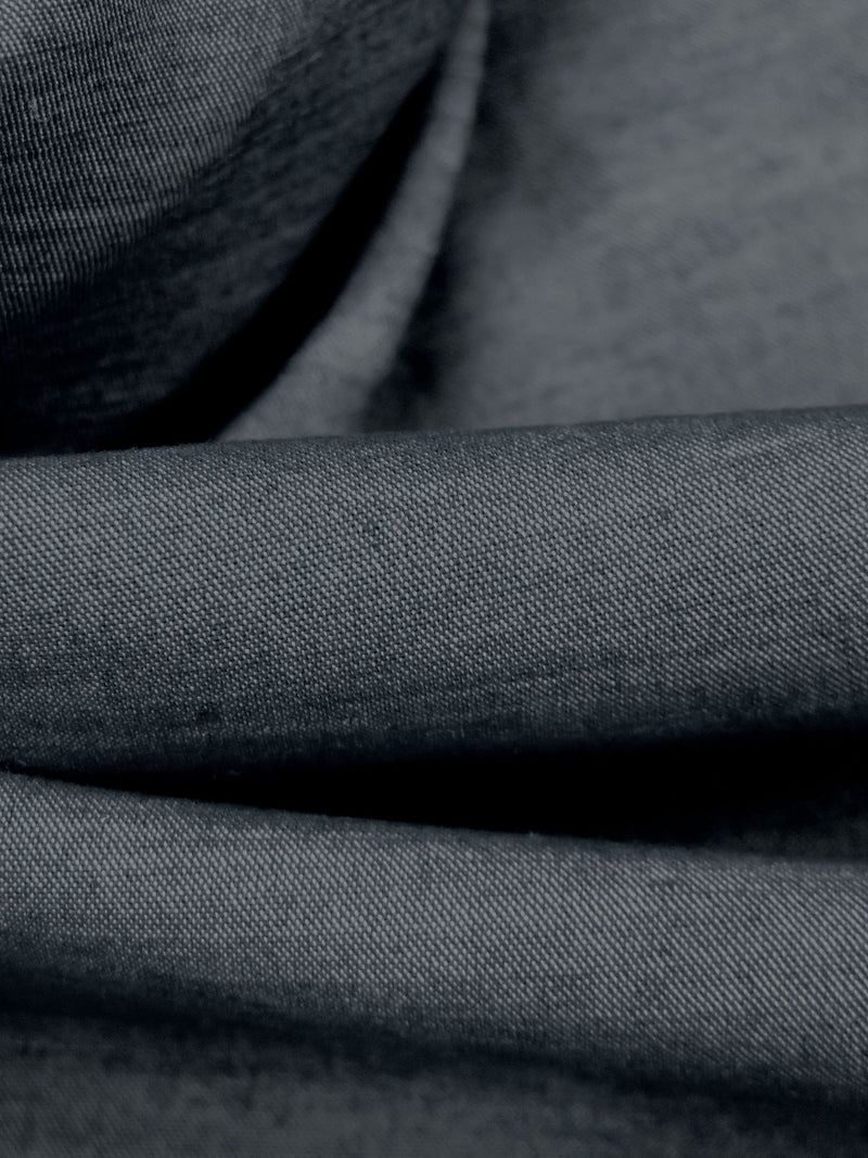 Outer Space Blue Polyester/Rayon/Lycra Satin-Backed Denim Chambray - NY Designer - 53W