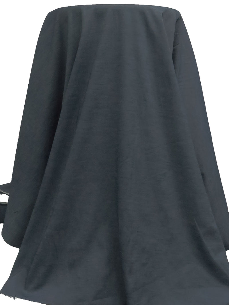 Outer Space Blue Polyester/Rayon/Lycra Satin-Backed Denim Chambray - NY Designer - 53W