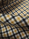 Muted Dark Goldenrod/Black/Oat 100% Wool Mini Plaid Weave Flannel Suiting - Imported From England - 54W