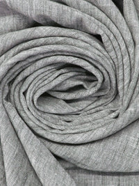 Dark Gray/White 100% Polyester Linen-Look Shirting 58W