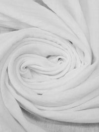 White 100% Polyester Linen-Look Shirting 59W