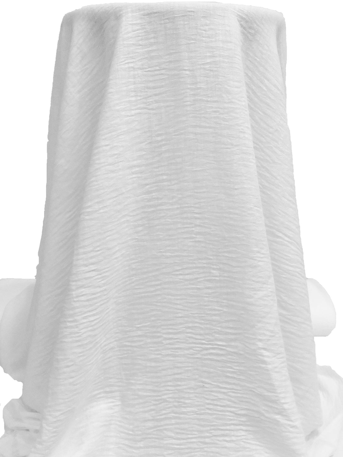 White 100% Polyester Linen-Look Shirting 59W