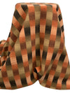 Mellow Apricot/Rugged Brown/Burnt Sienna Wool/Cashmere Blurred Check Felted Coating - Imported From England - 55W