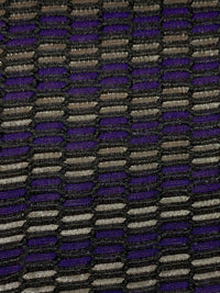 Dark Navy Blue/Granite Gray/Black Rayon/Polyester/Metallic Slight Diagonal Novelty Jacquard Woven 57W