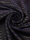 Dark Navy Blue/Granite Gray/Black Rayon/Polyester/Metallic Slight Diagonal Novelty Jacquard Woven 57W