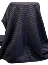 Dark Navy Blue/Granite Gray/Black Rayon/Polyester/Metallic Slight Diagonal Novelty Jacquard Woven 57W