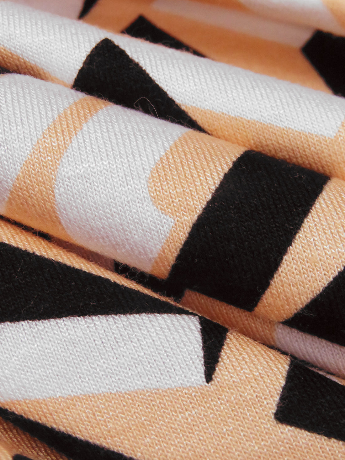 Peach/White/Black Rayon/Lycra "DKNY" Print Jersey Knit - NY Designer - 62W