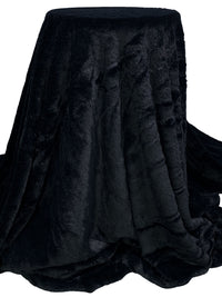 Midnight Navy 100% Polyester Faux Fur 56W