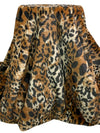 Golden Brown/Black/Off-White Polyester/Nylon Animal Design Faux Fur - NY Designer - 62W