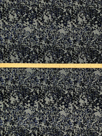Navy/Gray/Black Polyester/Rayon Broken Mosaic Velvet Burnout Chiffon - NY Designer - 50W