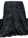 Navy/Gray/Black Polyester/Rayon Broken Mosaic Velvet Burnout Chiffon - NY Designer - 50W